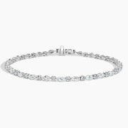 Elegant Alternating Round & Marquise Lab Diamond Prong Set Tennis Bracelet - LGG Jewelry